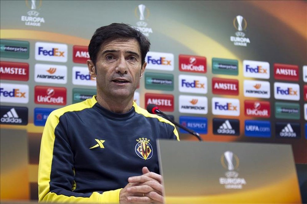 El entrenador del Villarreal, Marcelino García, durante una rueda de prensa. EFE
