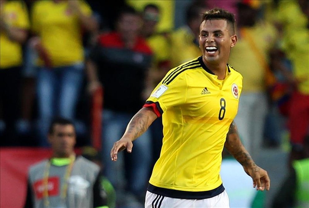 Cardona made an offensive gesture during Colombia's friendly against South Korea. EFE