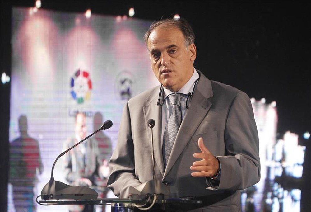 El presidente de la Liga de Fútbol Profesional de España (LFP), Javier Tebas. EFE/Archivo