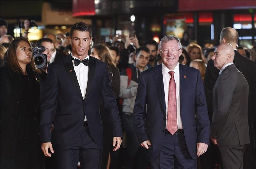 Alex Ferguson y Cristiano Ronaldo, en un acto reciente. EFE