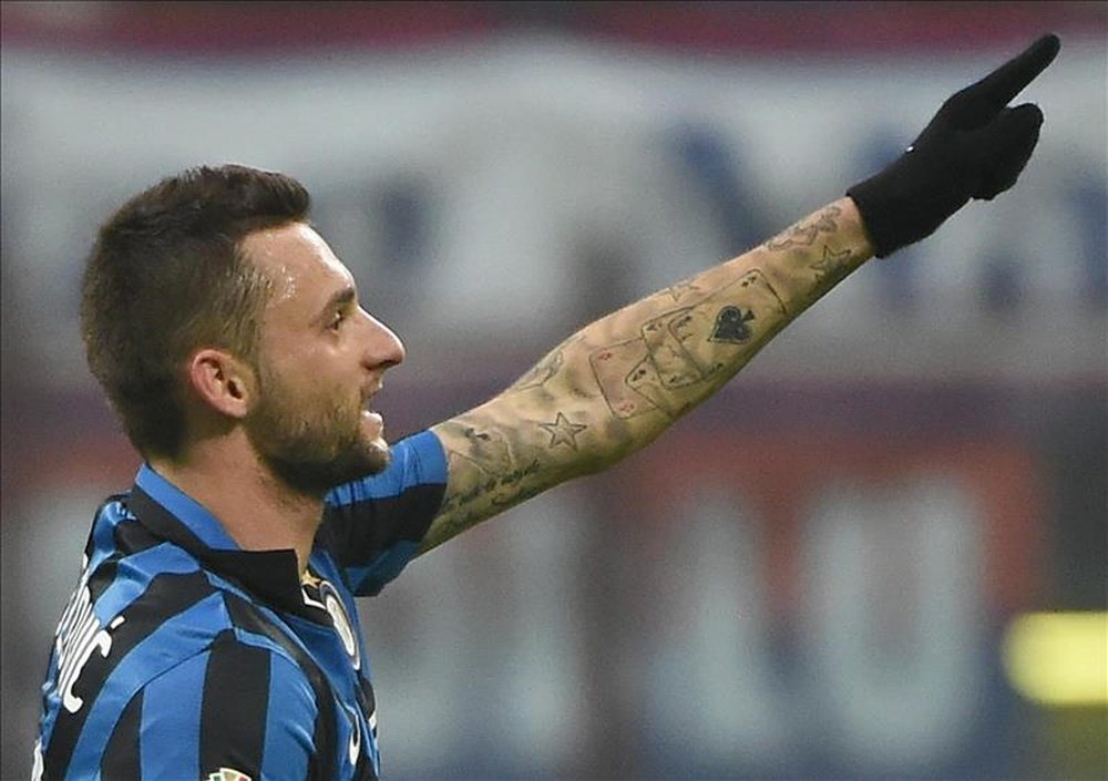 El jugador del Inter de Milán Marcelo Brozovic celebra un gol en un partido esta semana. EFE