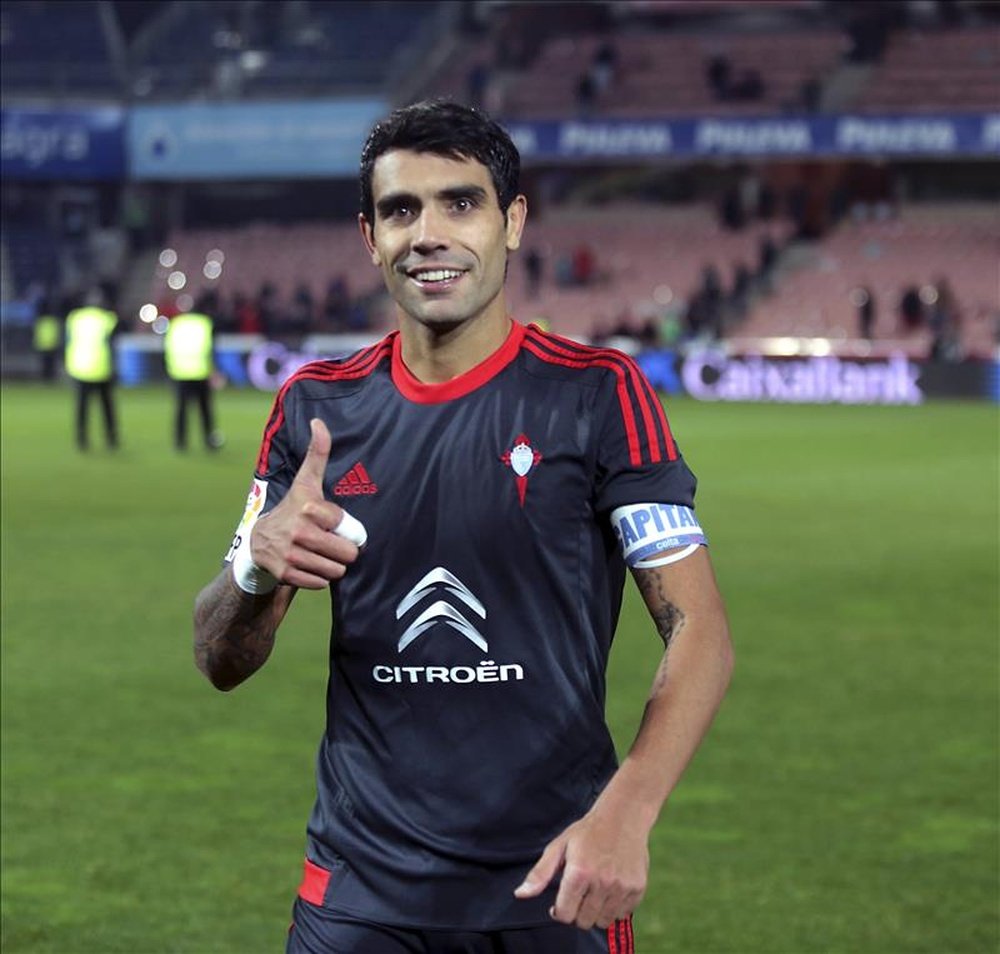 El centrocampista argentino y capitán del Celta de Vigo, Augusto Fernández. EFE/Archivo