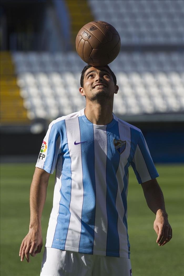 'Chory' Castro está ilusionado con el buen momento del Málaga. EFE