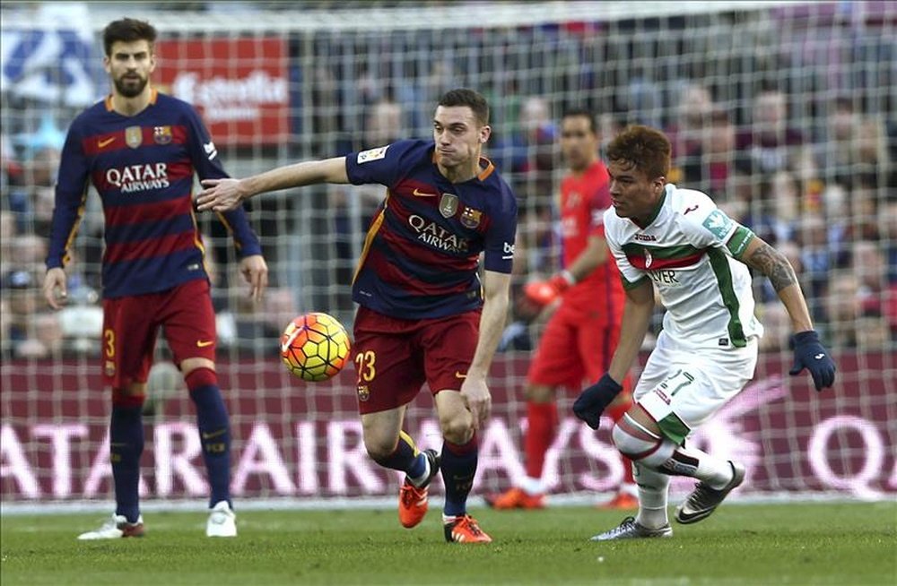 Thomas Vermaelen jugará esta temporada en la Roma cedido por el Barcelona. Archivo/EFE/EPA
