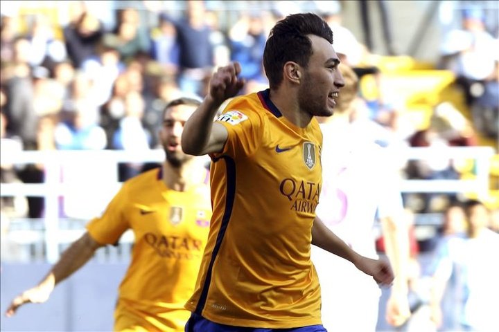 Munir se gana, a base de goles, un hueco en el Barça