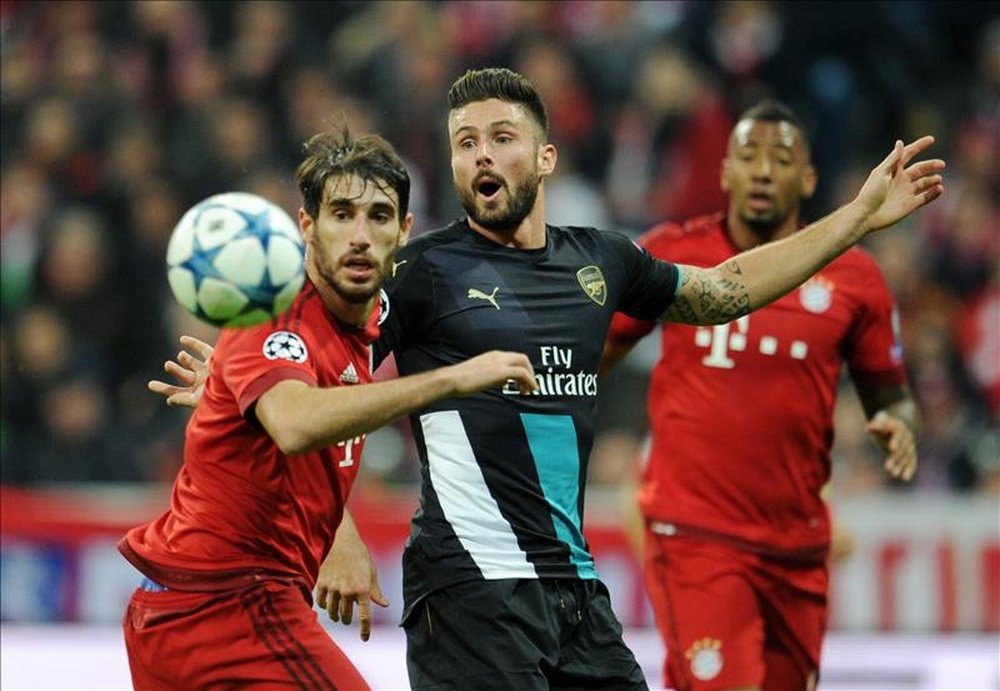 El Bayern es el rival del Arsenal en los octavos de la Champions. AFP