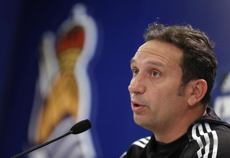 El entrenador de la Real Sociedad, Eusebio Sacristán. EFE/Archivo 