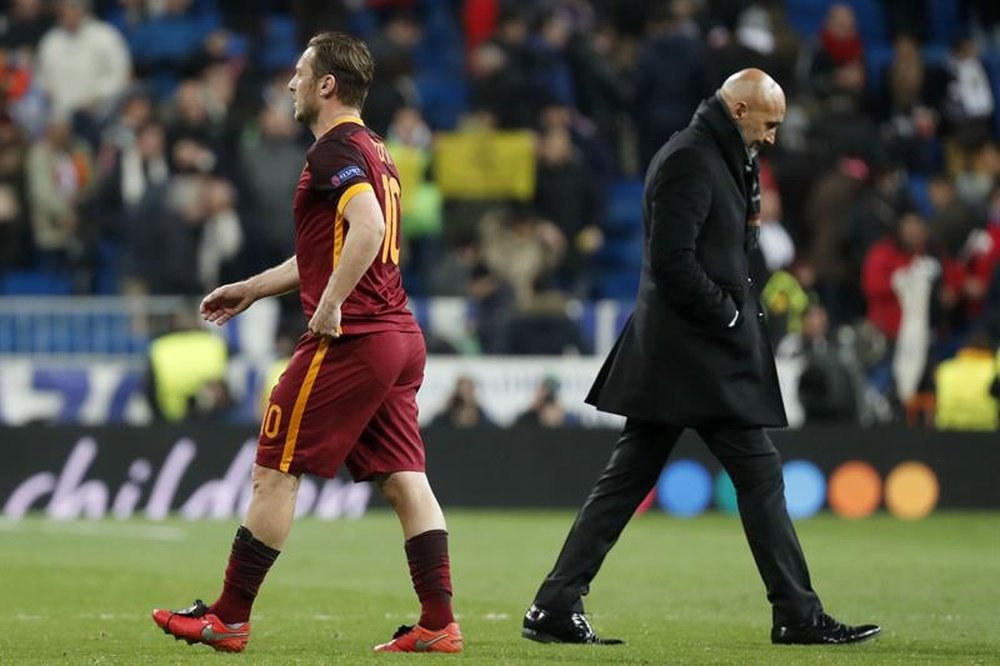 Totti y Spalletti podrían seguir juntos en la Roma. EFE
