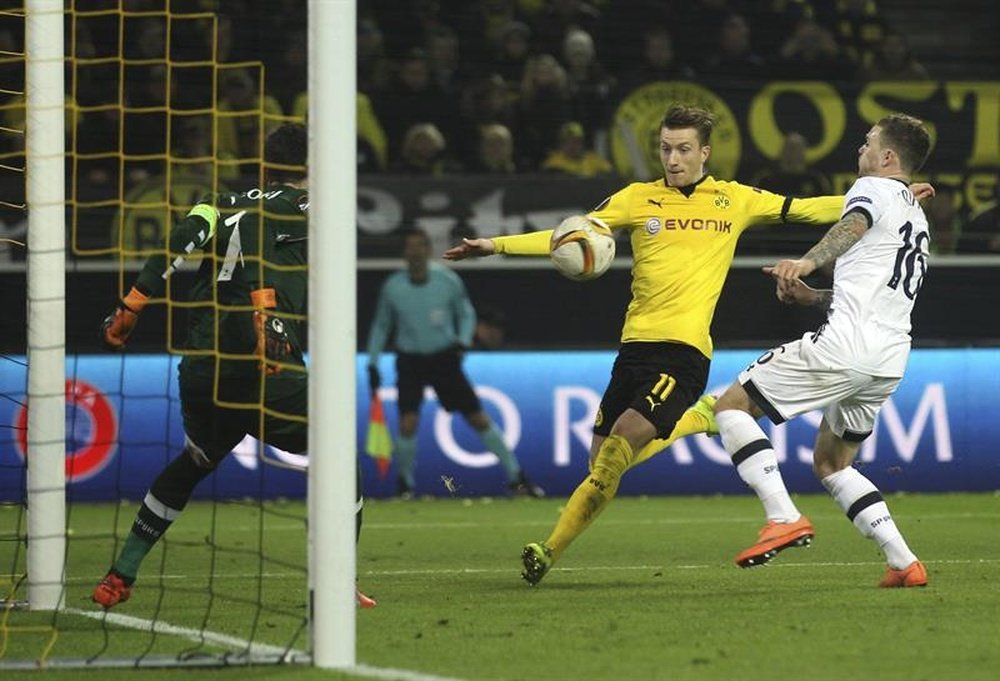 Le joueur du Borussia Dortmund Marco Reus, auteur du deuxième but face au Tottenham Hotspur