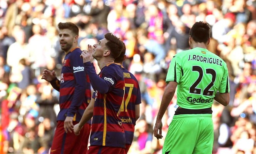 El Getafe es la víctima favorita de Leo Messi. EFE/ToniAlbir