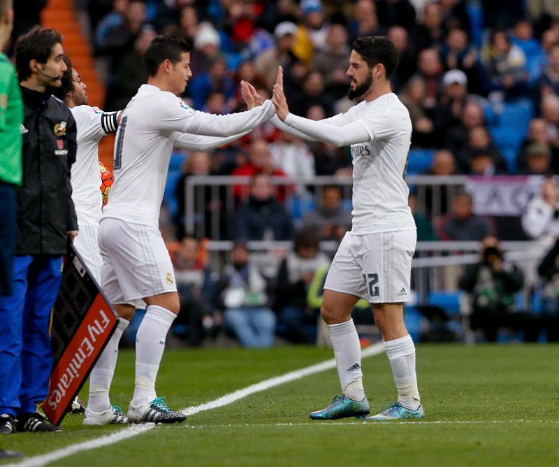 Isco y James, con el Real Madrid