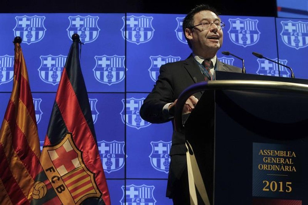 Josep María Bartomeu, alegra por el acuerdo con la marca 'Nike'. EFE/Archivo
