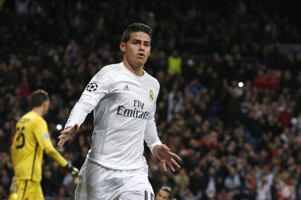 Real Madrid's Columbian midfielder, James Rodriguez. EFE/Archivo