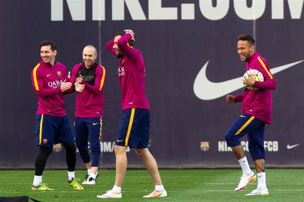 Neymar arrived at Barcelona from Santos back in 2013. EFE/Archivo