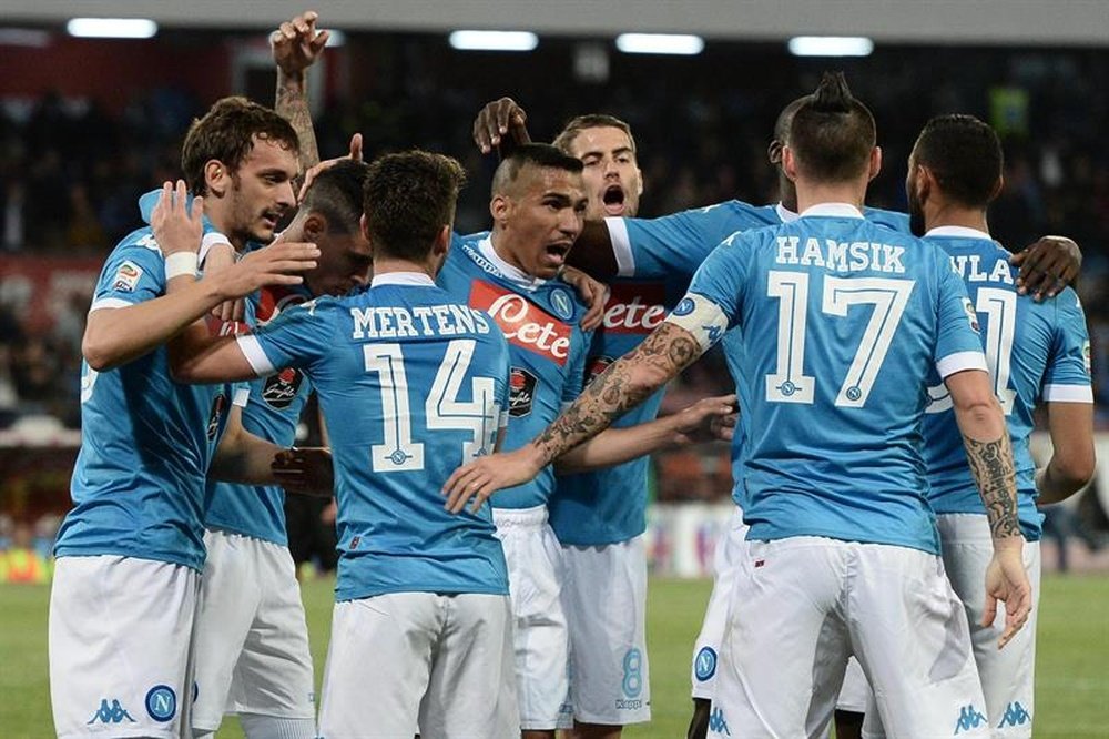 El conjunto napolitano consiguió vencer 3-1 al Spezia. AFP