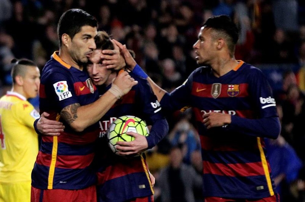 Suárez, Messi y Neymar han vuelto a resurgir justo en el peor momento de la 'bbc'. EFE