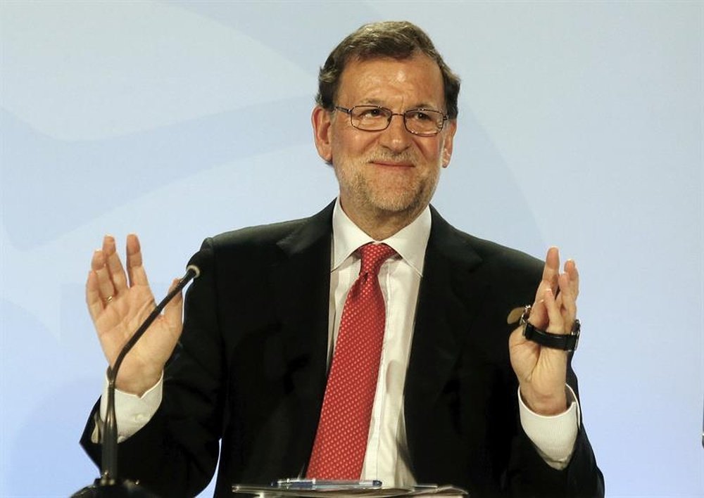 Rajoy felicitó a todos los culés por el título de Liga. EFE