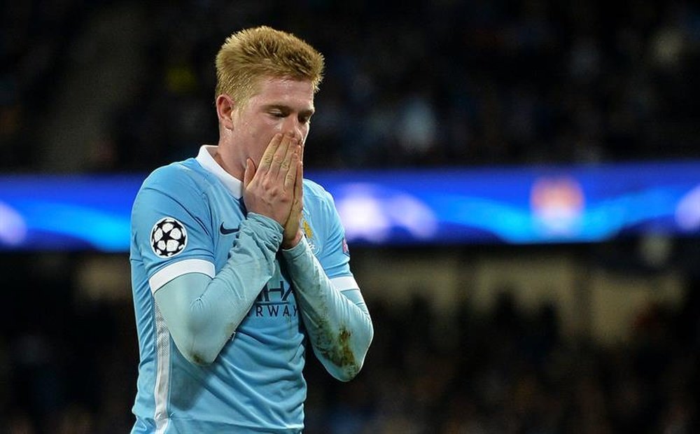 Kevin De Bruyne de Manchester City no jugó ante el Southampton. EFE/Archivo