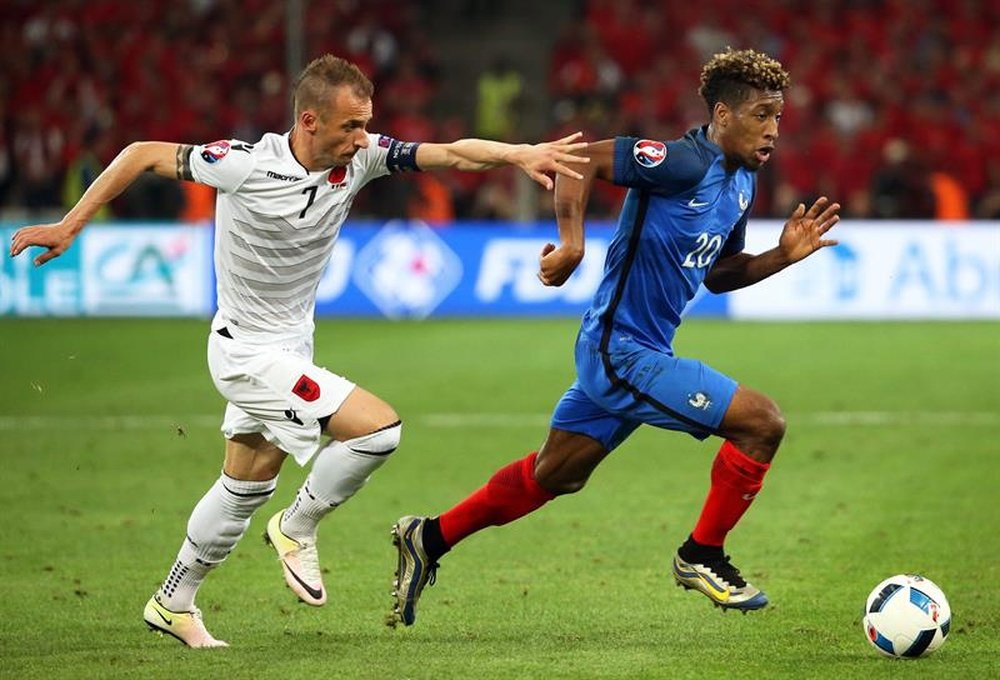 Kingsley Coman falou sobre o potencial da seleção francesa. AFP