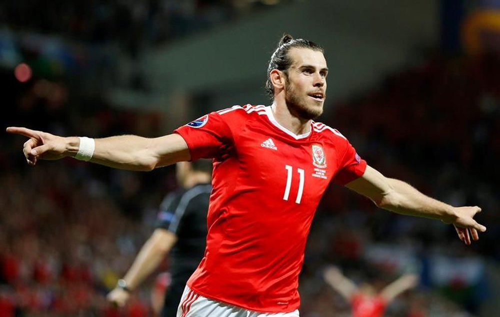 L'attaquant gallois Gareth Bale après avoir marqué contre la Russie, à Toulouse. EFE