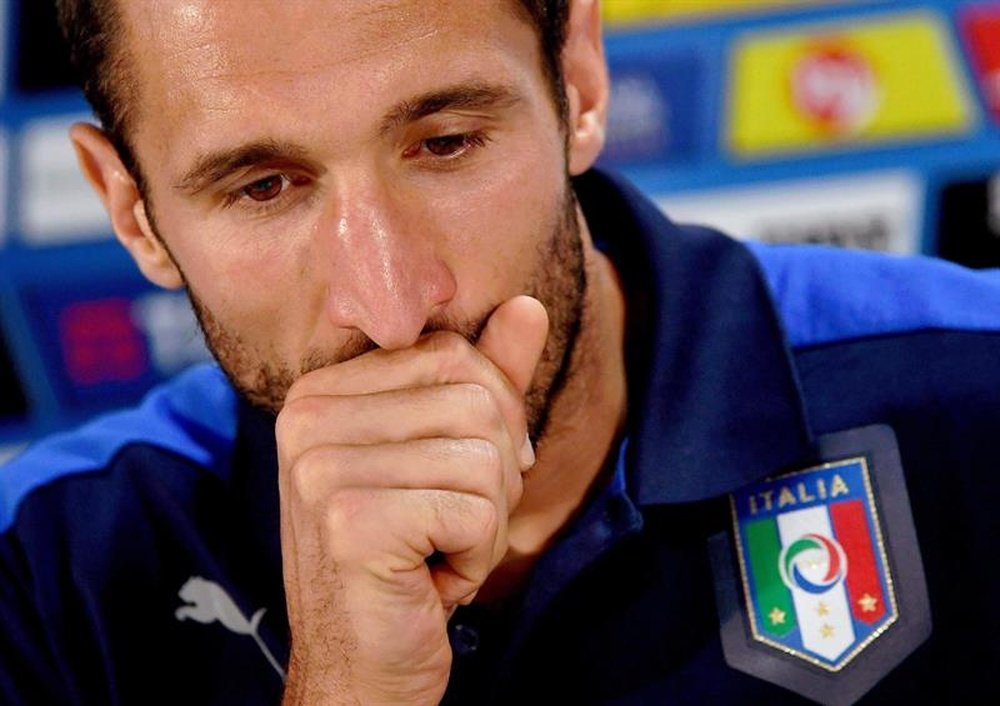 Giorgio Chiellini começou o jogo contra a Bósnia entre os reservas da Itália. EFE