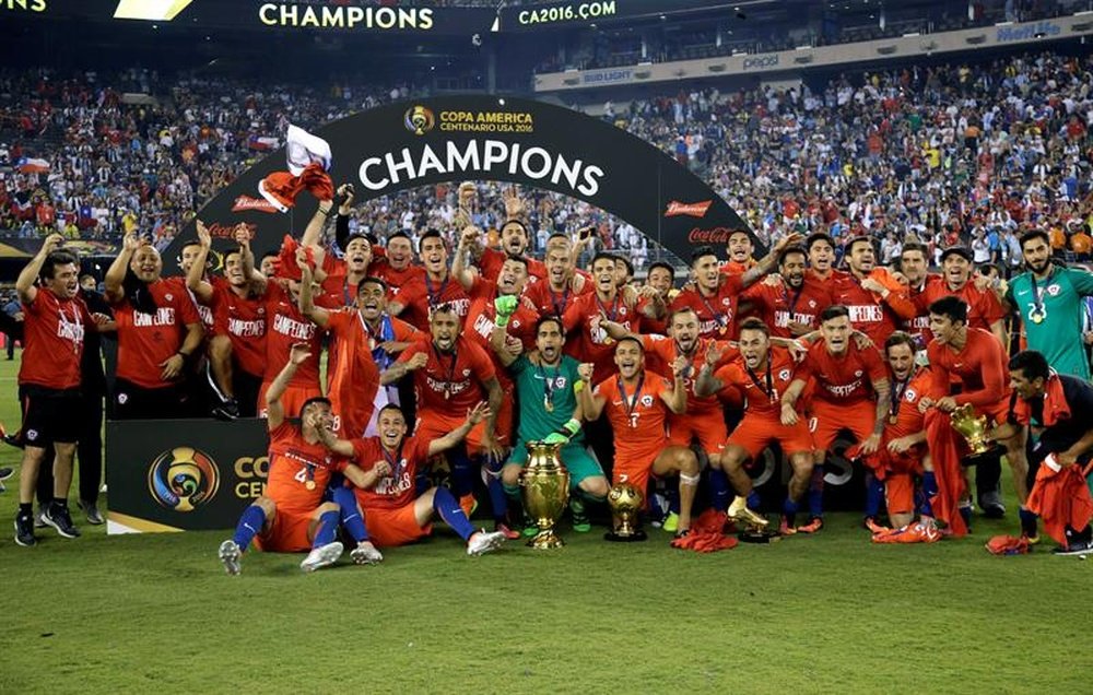 Chile logró en la Copa América Centenario revalidar su título de campeón del continente. Archivo/EFE