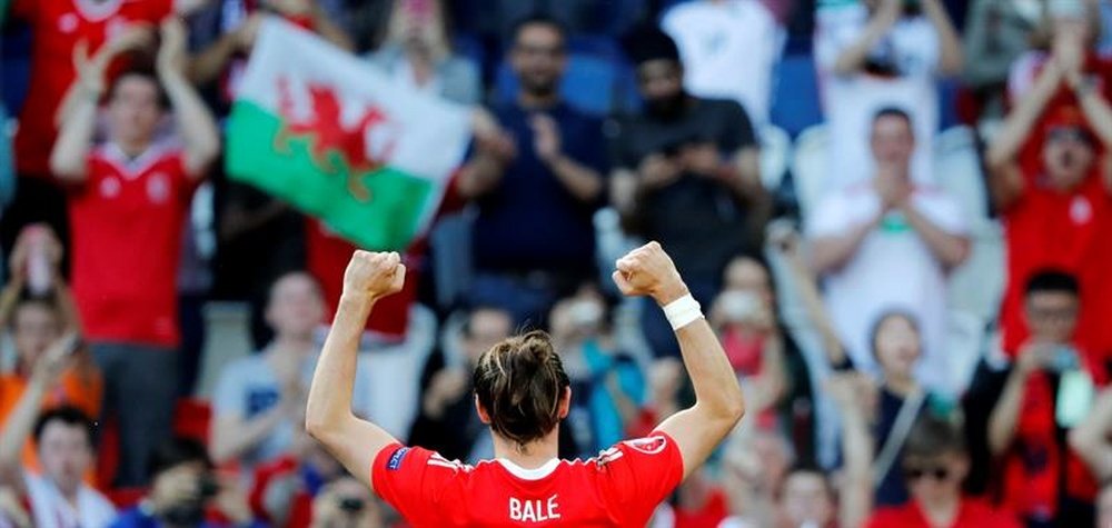 Bale celebrates his victories. afp