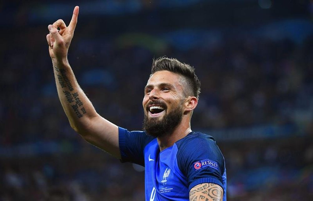 France's Olivier Giroud won the man-of-the-match award in the quarter final clash with Iceland. EFE