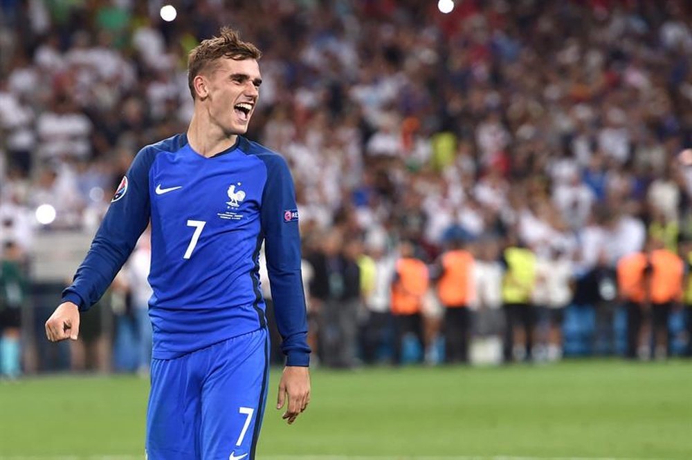 Antoine Griezmann, auteur d'un doublé pendant le match Allemagne-France. EFE