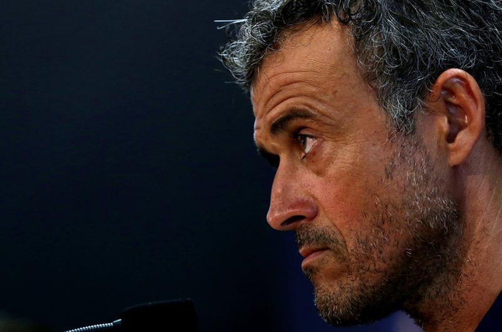Le coach du Barça, Luis Enrique, en conférence de presse à Sant Joan Despí, le 22 juillet 2016. EFE