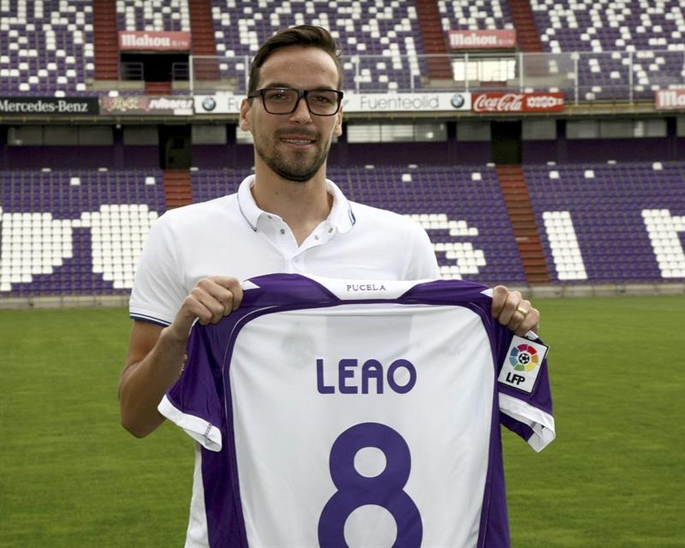 Presentación del centrocampista portugués André Leao como nuevo jugador del Real Valladolid. EFE/Archivo