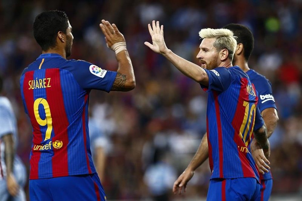 A Suárez y Messi le salen imitadores. EFE