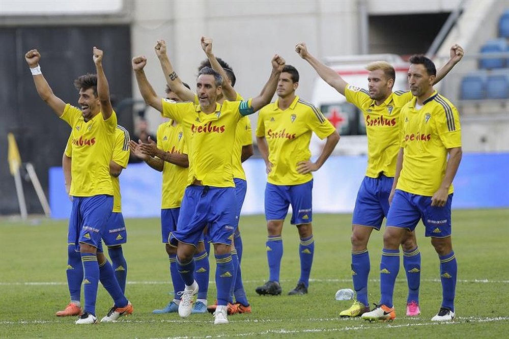 El Cádiz ha abandonado las posiciones de descenso con una valiosa victoria en Lugo. EFE/Archivo