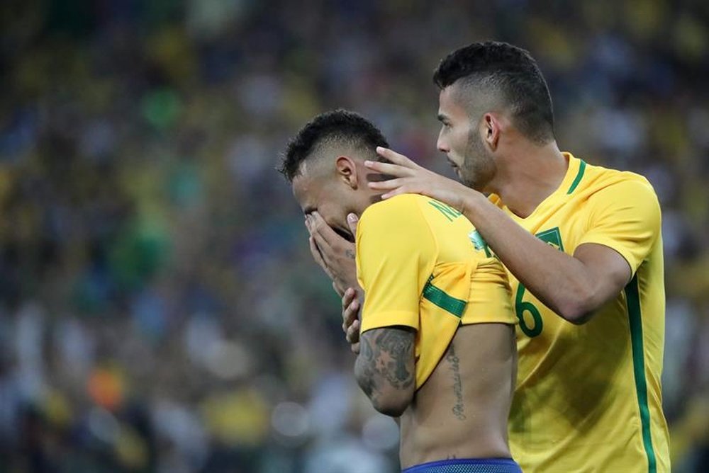 Neymar reconoció el sufrimiento vivido en los JJOO. EFE
