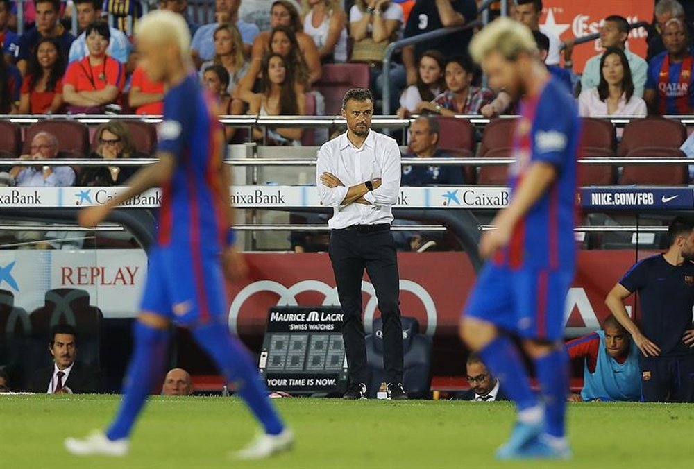 Pour Luis Enrique, le Barça n'a pas le droit à l'erreur face à l'Atlético. AFP