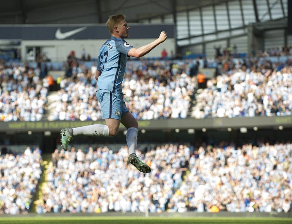 Le Belge Kevin De Bruyne lors d'un match de Premier League à l'Etihad Stadium. EFE