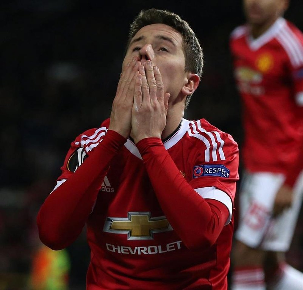 Ander Herrera se proclamó campeón de la Europa League. EFE/Archivo