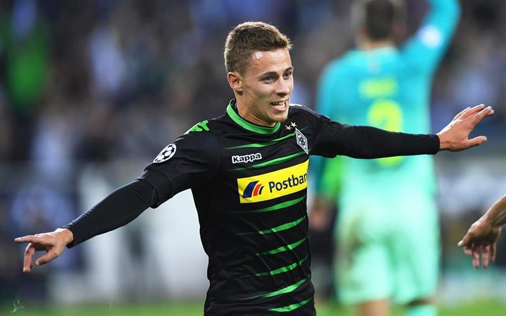 Hazard celebrates scoring for Borussia Monchengladbach. EFE