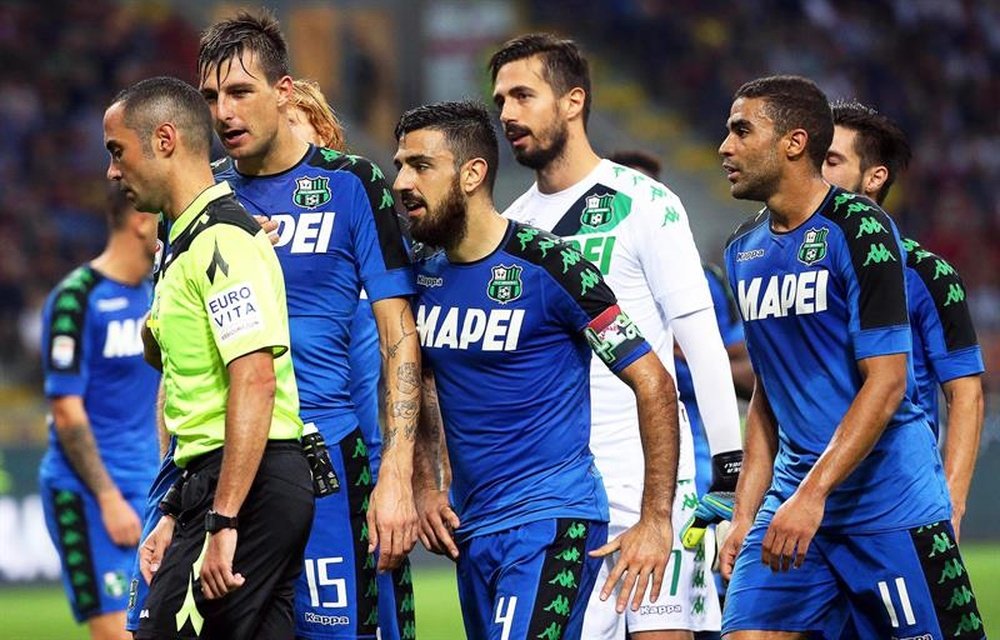 El Sassuolo rescató un punto a cinco minutos del final del duelo contra el Bologna. AFP