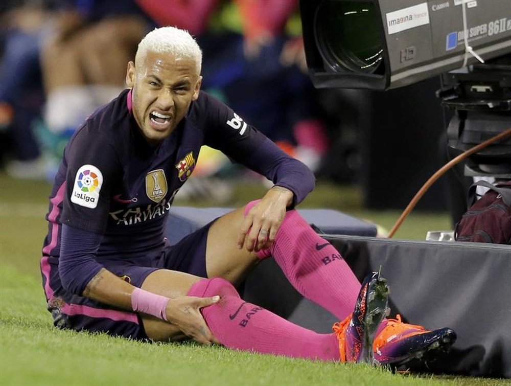 Neymar during Barca's last game. EFE