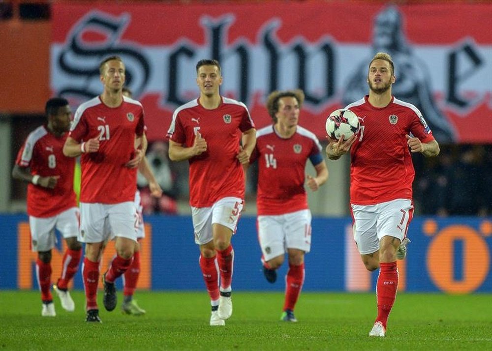 A Austria le bastó un gol de Schöpf en el primer tiempo para vencer a Rusia. EFE/Archivo
