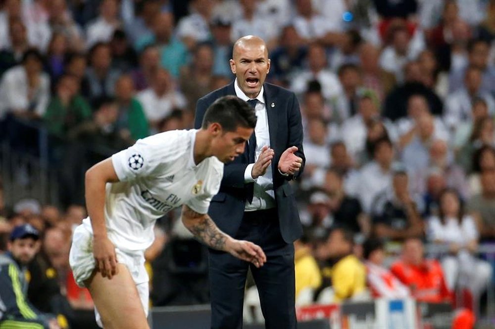 Zidane alimentou as dúvidas sobre James. EFE