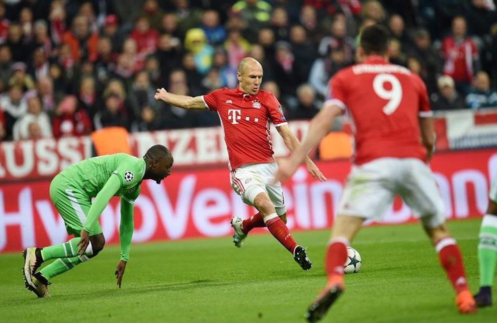 Robben anotó el cuarto y último gol del Bayern. EFE