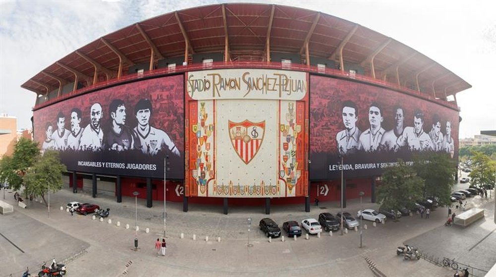 Fachada este del estadio Ramón Sánchez Pizjuan, del Sevilla F.C. EFE