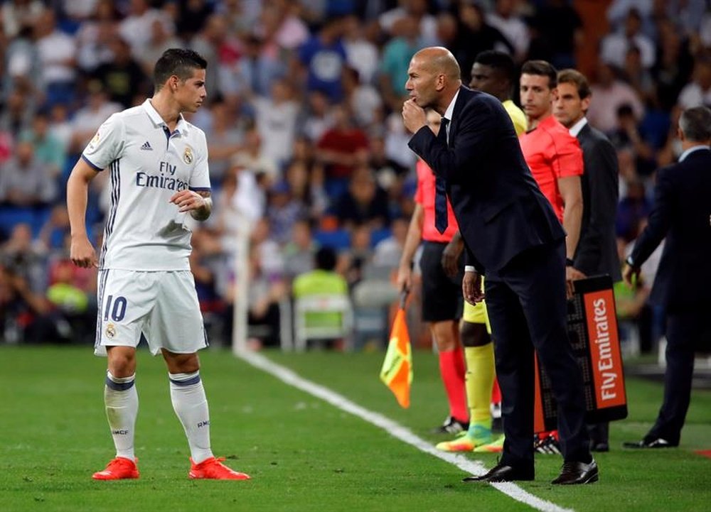 Não há conflito entre James e Zidane. EFE