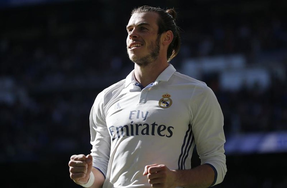 Gareth Bale celebrating a goal. EFE/Archivo