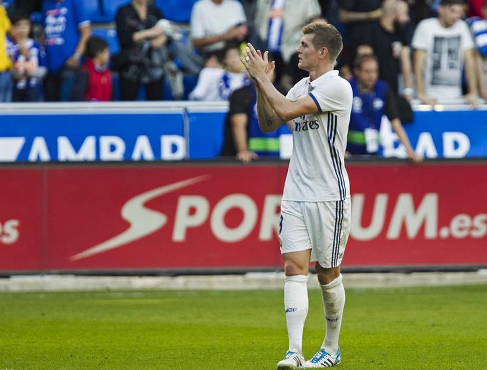 Toni Kroos está feliz en el Madrid. EFE/Archivo