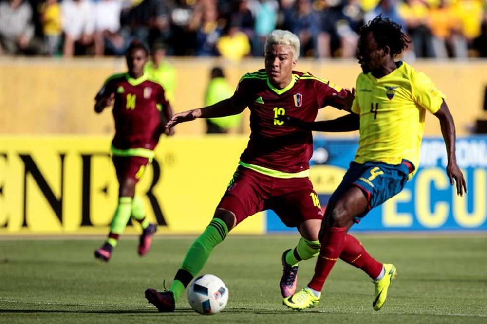 Peñaranda ya está con sus compañeros de la Selección Sub 20. EFE