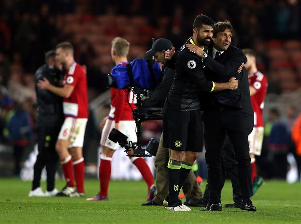 Costa y Conte acabaron muy mal en el Chelsea. EFE/EPA