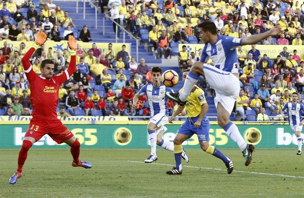 Guerrero ha conseguido el tanto del empate en Canarias. EFE/Archivo